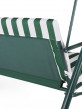 Dondolo 3 posti in ferro Verde seduta e copertura a strisce Bianco Verde SPRINT