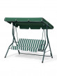 Dondolo 3 posti in ferro Verde seduta e copertura a strisce Bianco Verde SPRINT
