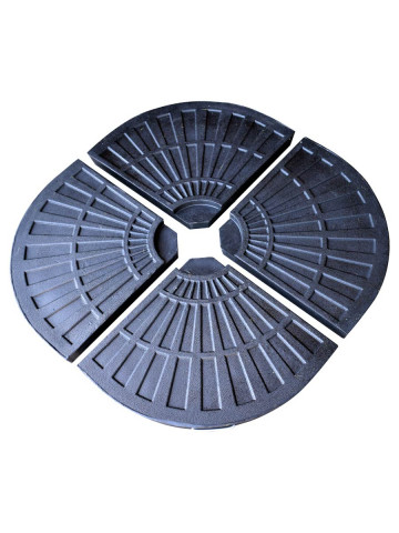 Base per ombrellone in resina 20kg L47xH4,2 cm Triangle nero