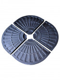 Base per ombrellone palo centrale in resina 14kg Ø49xH32 cm Circle nero