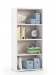 Libreria 4 vani texture 3d L60xP30xH130 cm CONTEMPORARY Bianco/Rovere