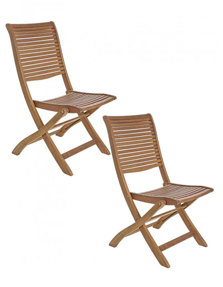 Coppia di sedie pieghevoli in legno di acacia Bizzotto NOEMI
