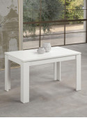 Tavolino divano Kenya L110xP55xH35 cm in vetro e piano in mdf legno chiaro