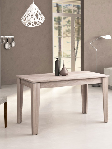 Tavolo rettangolare allungabile in legno 110/150x70 cm URANO Olmo perla