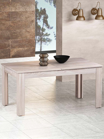 Tavolo rettangolare allungabile in legno 160/320x90 cm ZEFIRO Olmo perla