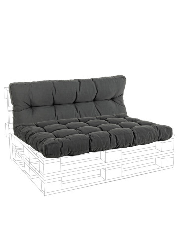 Set cuscini per divano pallet schienale e seduta POLY230 Carbon
