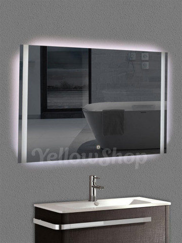 Specchiera con luce LED cm 100x70 Touch Design specchio retroilluminato mod. Vertical