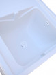 Mobile lavanderia in resina con pilozza vasca dx o sx e portalavatrice mod. Top Line colore bianco