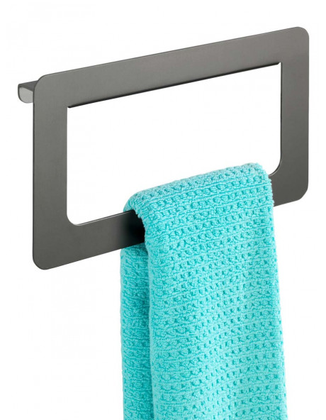 Porta asciugamani cm 27 finitura laccata col. grigio antracite serie Vela