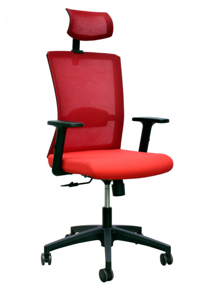Poltrona ufficio sedia girevole con rotelle scrivania studio mod. Vega col. Rosso